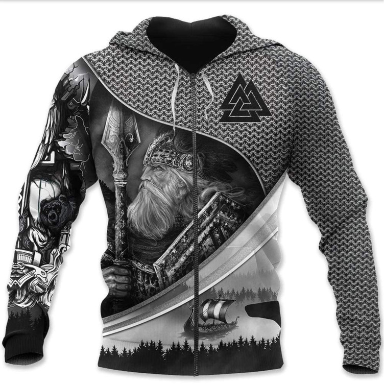 Digital printed casual trend hoodie
