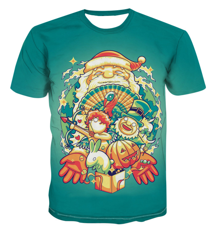 Printed casual short-sleeved trend T-shirt
