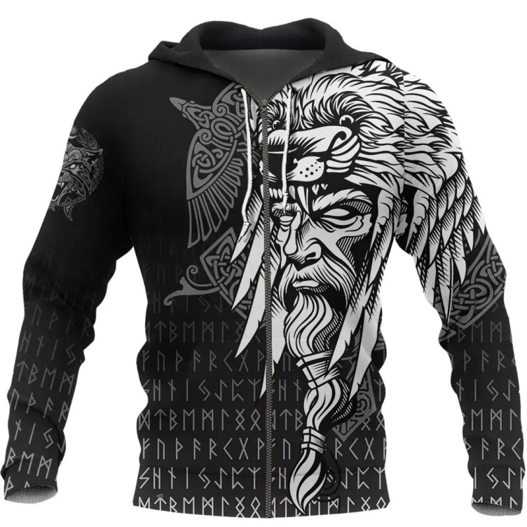 Digital printed casual trend hoodie