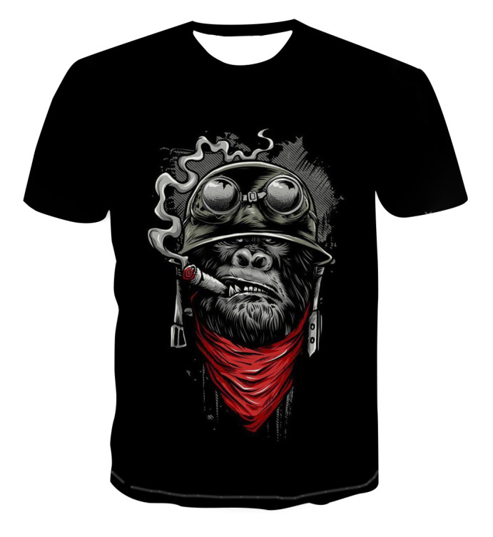 Printed casual short-sleeved trend T-shirt