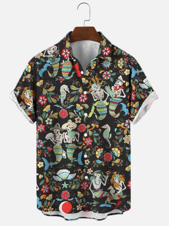 Digital printed casual fashion shirt