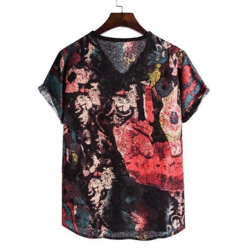 Printed trendy short sleeve fashion T-shirt