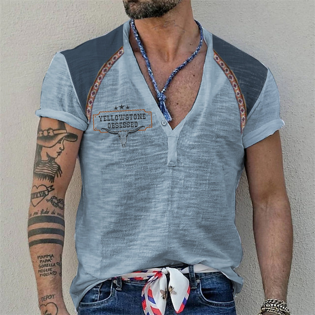 Printed trend short-sleeved trend T-shirt