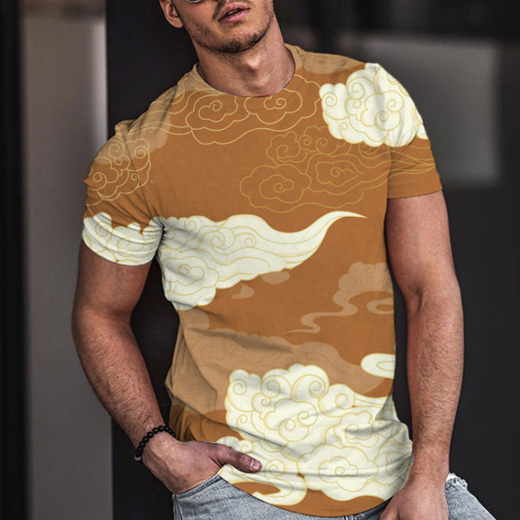 Printed casual sports short-sleeved trend T-shirt