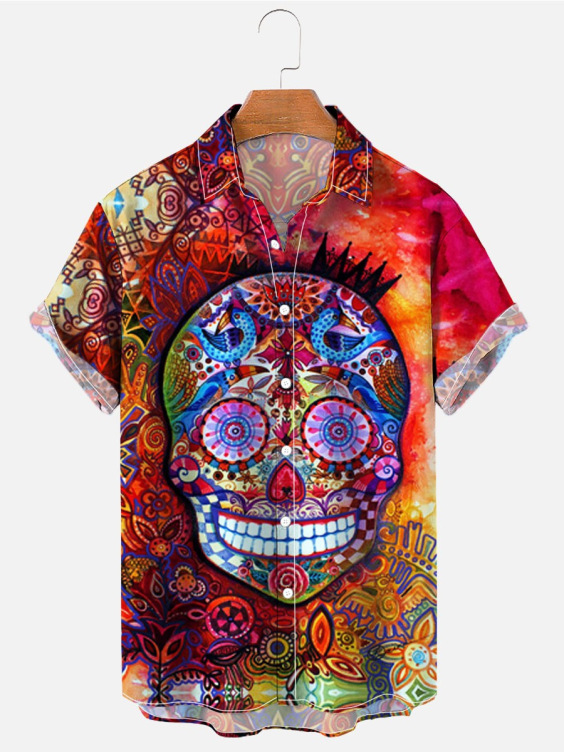 Digital printed casual fashion shirt
