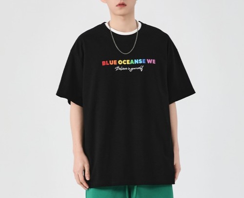 Printed casual short-sleeved trend T-shirt