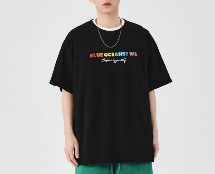 Printed casual short-sleeved trend T-shirt