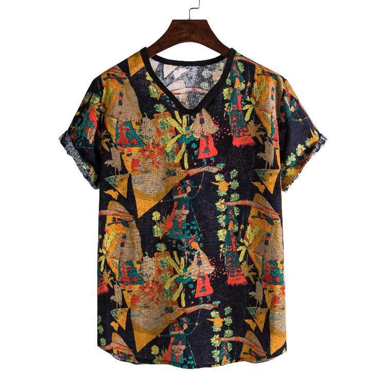 Printed trendy short sleeve fashion T-shirt