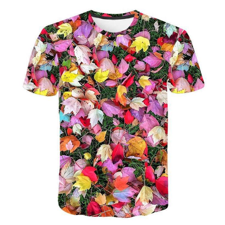 Digital print casual short-sleeved trend T-shirt
