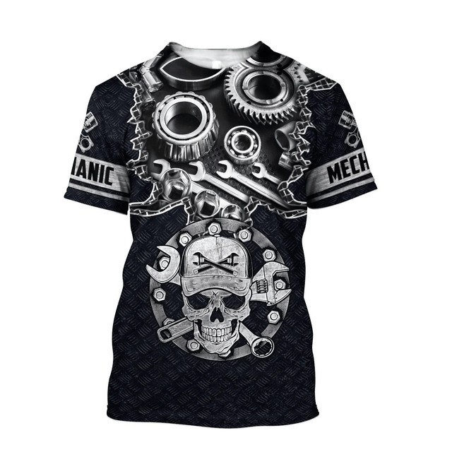 Digital print casual short-sleeved trend T-shirt