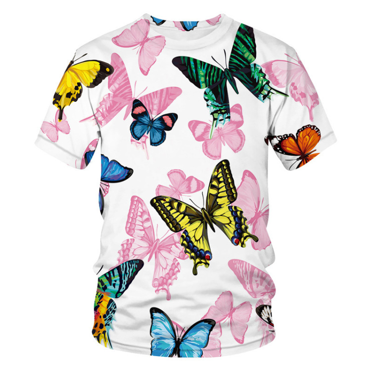 Printed casual crewneck trend short-sleeved T-shirt