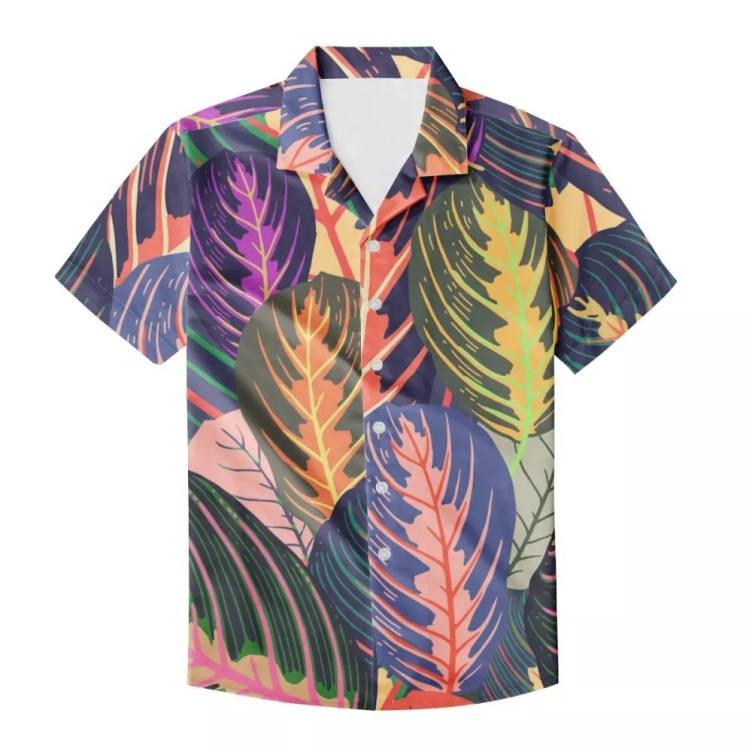 Printed casual trend short-sleeved shirt