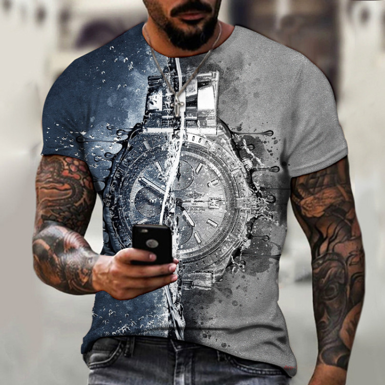 Printed casual short-sleeved trend T-shirt