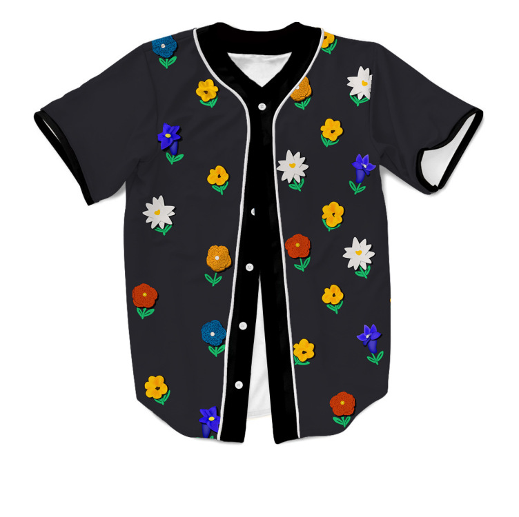 Digital print casual trend short sleeve T-shirt