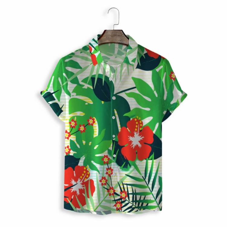 Printed casual trend short-sleeved shirt