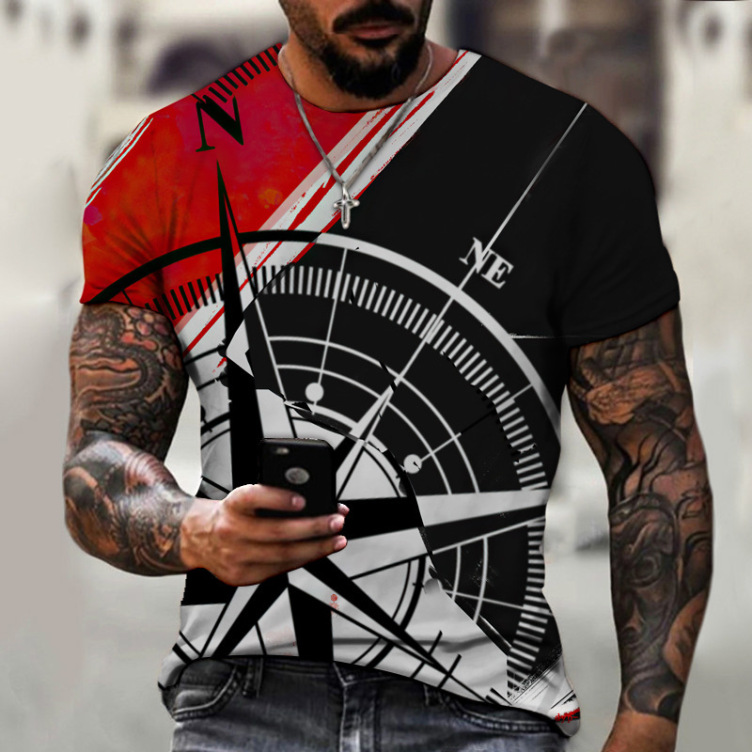 Printed casual short-sleeved trend T-shirt
