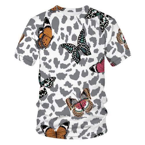 Printed casual crewneck trend short-sleeved T-shirt