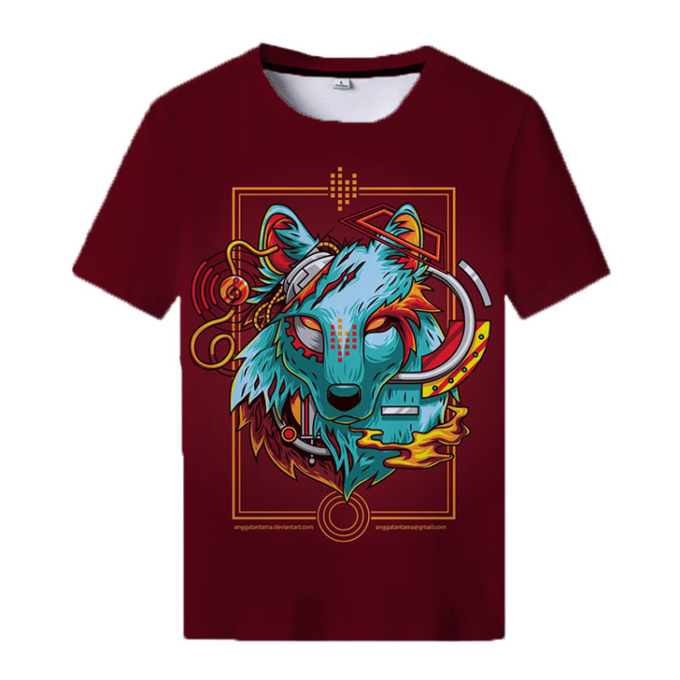 Printed casual short-sleeved trend T-shirt