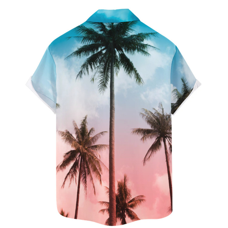 Printed short-sleeved casual trend shirt