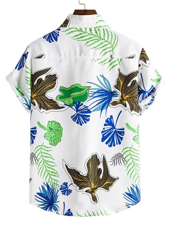 Printed casual short-sleeved trend shirt