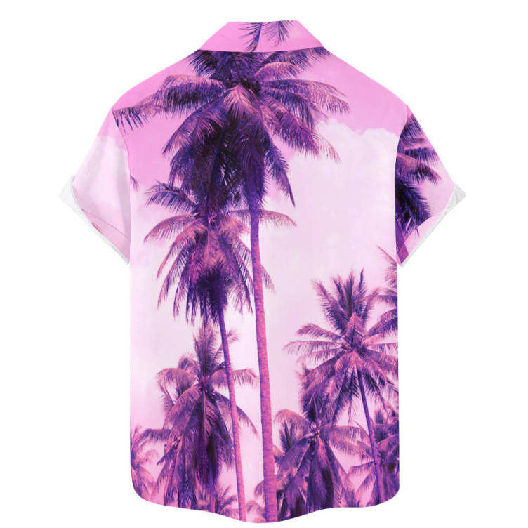 Printed short-sleeved casual trend shirt