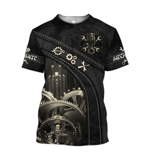 Digital print casual short-sleeved trend T-shirt