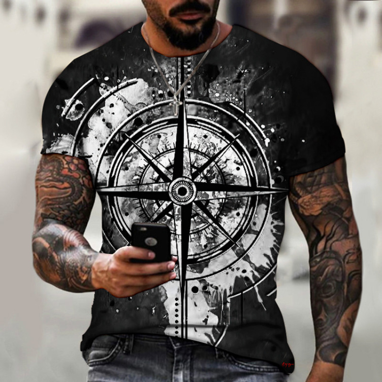 Printed casual short-sleeved trend T-shirt