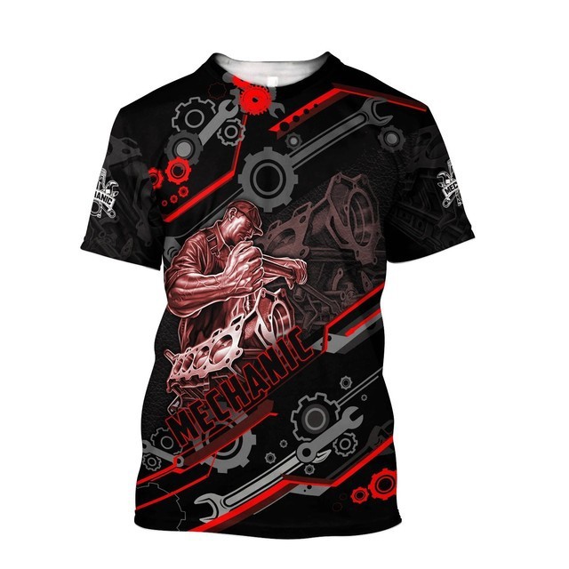 Digital print casual short-sleeved trend T-shirt