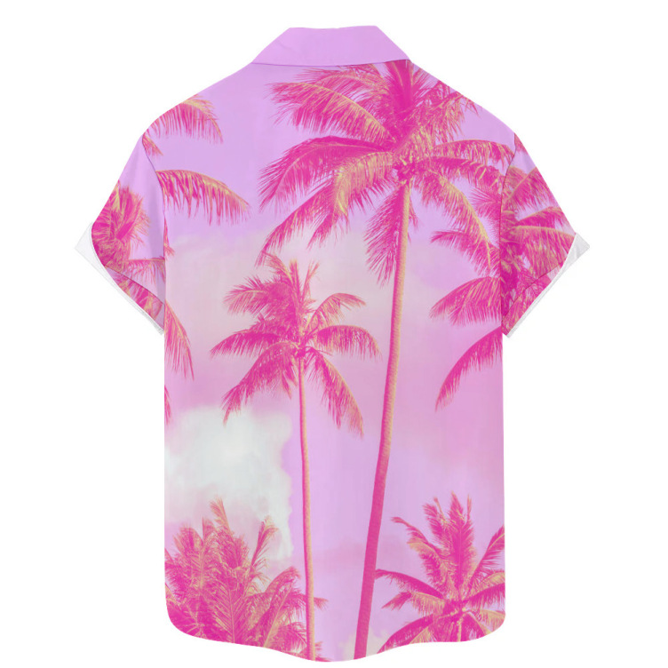 Printed short-sleeved casual trend shirt