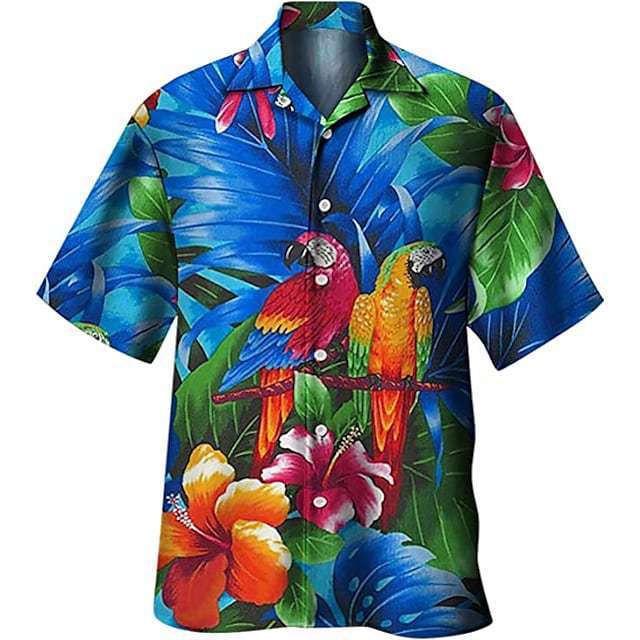 Printed casual trend short-sleeved shirt