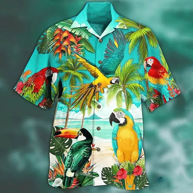 Printed casual trend short-sleeved shirt