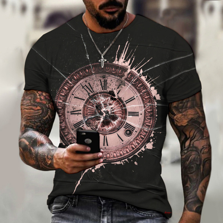 Printed casual short-sleeved trend T-shirt