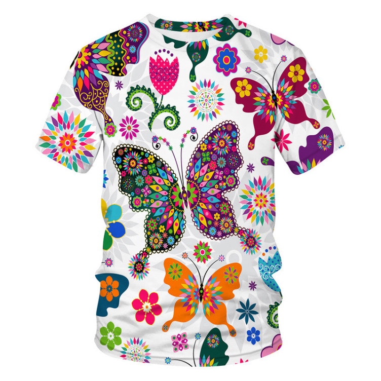 Printed casual crewneck trend short-sleeved T-shirt