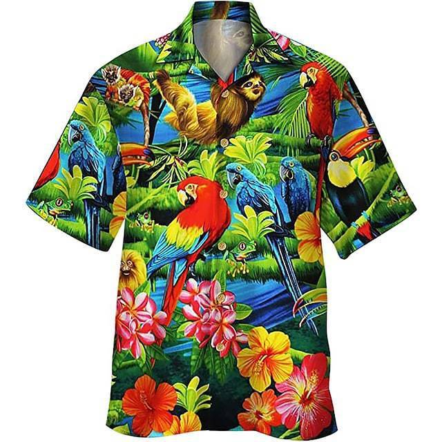 Printed casual trend short-sleeved shirt