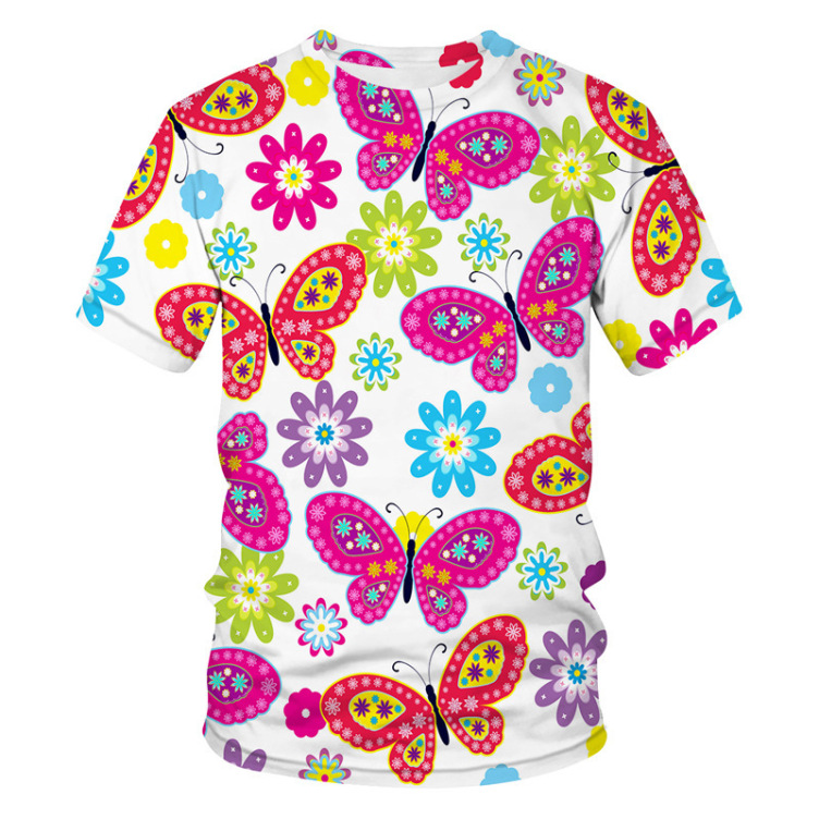 Printed casual crewneck trend short-sleeved T-shirt