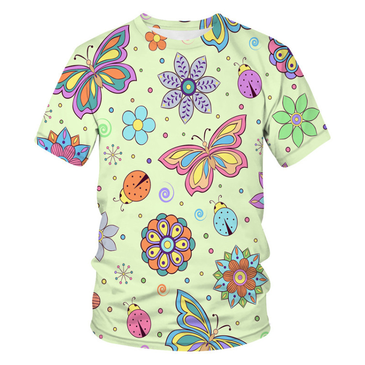 Printed casual crewneck trend short-sleeved T-shirt