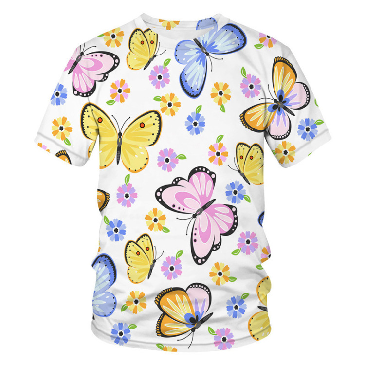 Printed casual crewneck trend short-sleeved T-shirt
