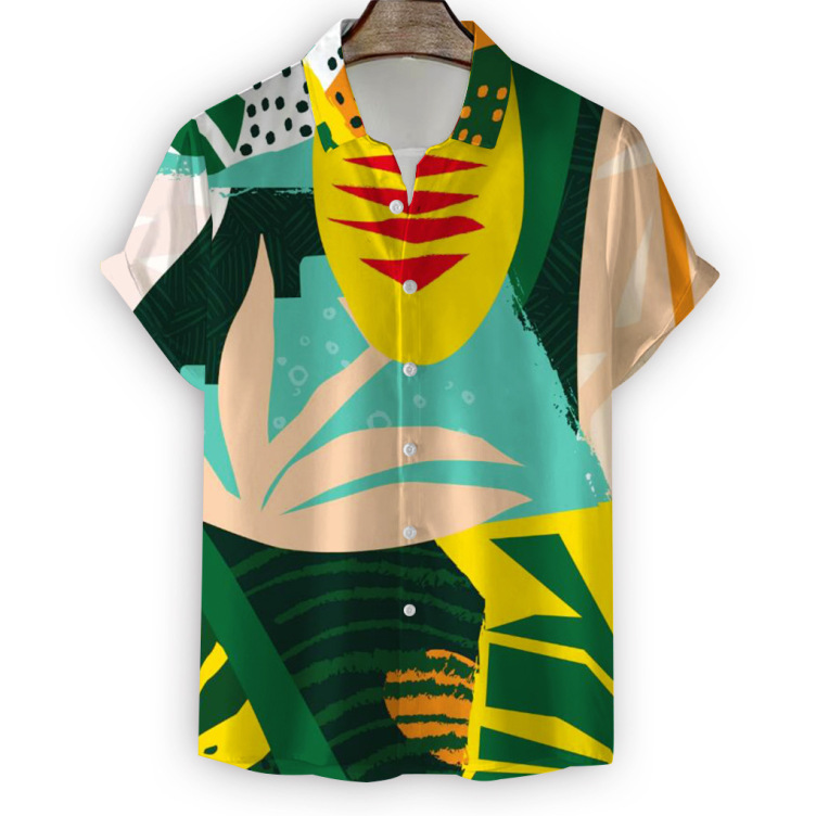Printed casual trend short-sleeved shirt