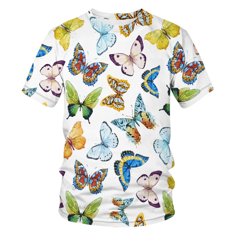 Printed casual crewneck trend short-sleeved T-shirt