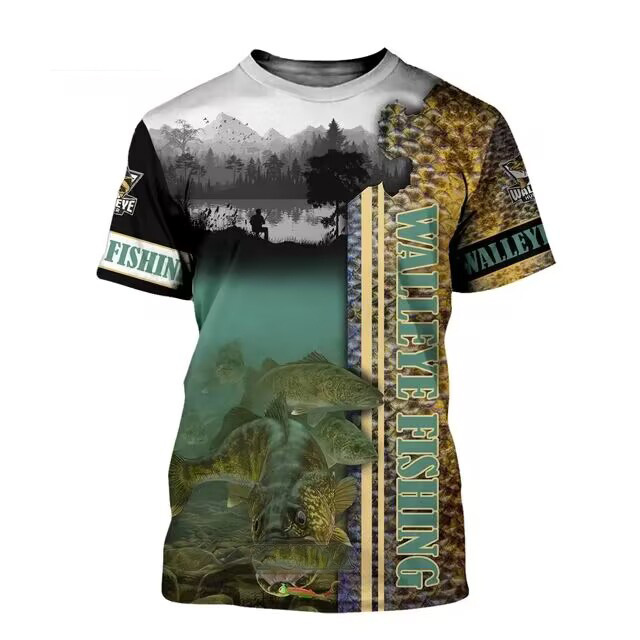 Printed casual short-sleeved trend T-shirt