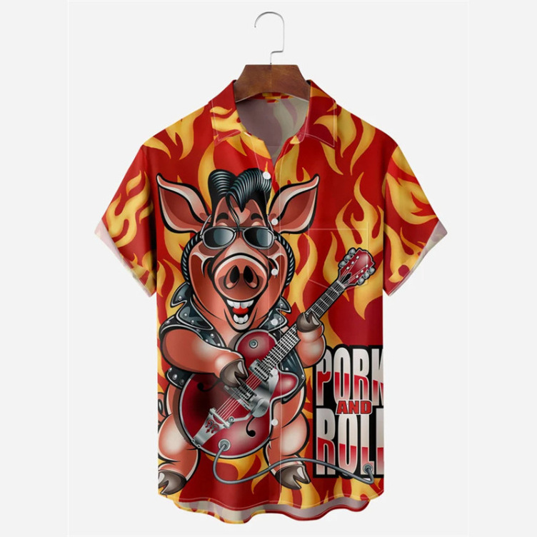 Printed casual trendy fashion shirt