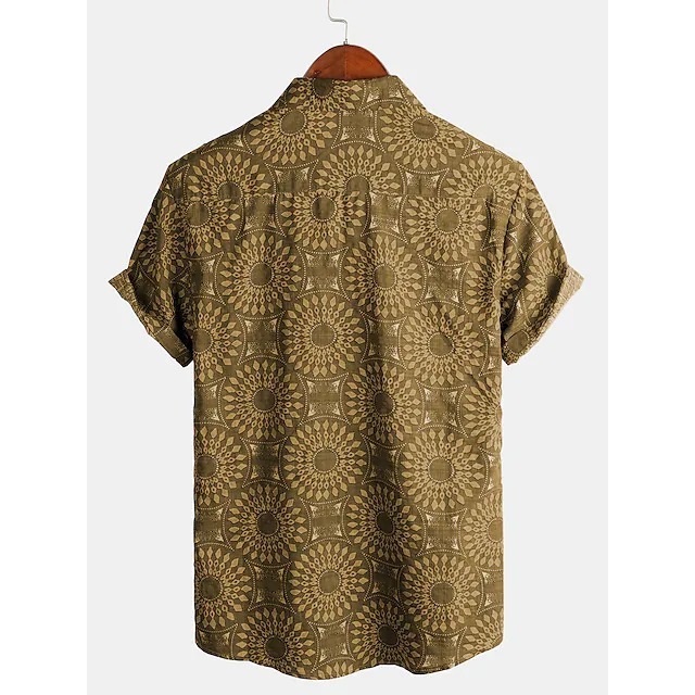Digital print casual short-sleeved trend shirt