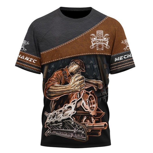 Digital print casual short-sleeved trend T-shirt