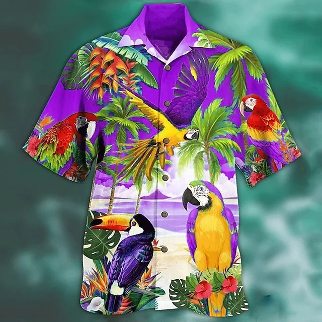 Printed casual trend short-sleeved shirt