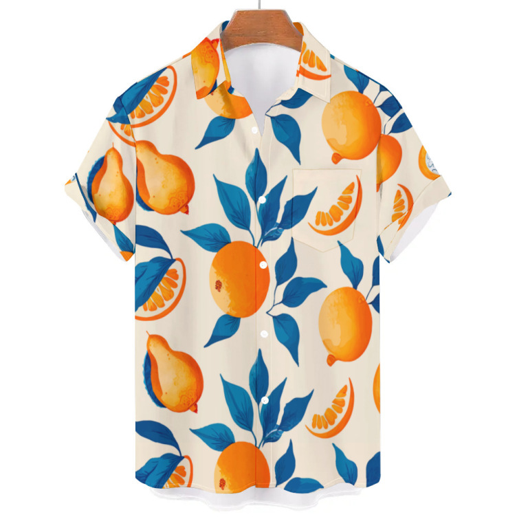 Printed casual trend short-sleeved shirt