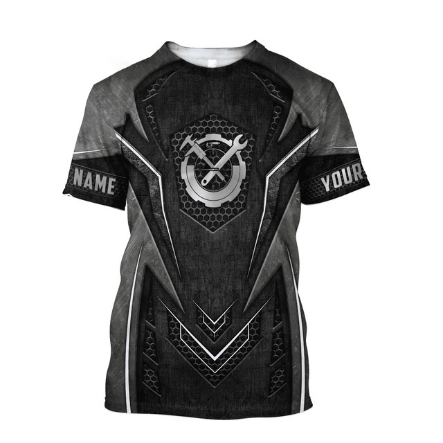 Digital print casual short-sleeved trend T-shirt