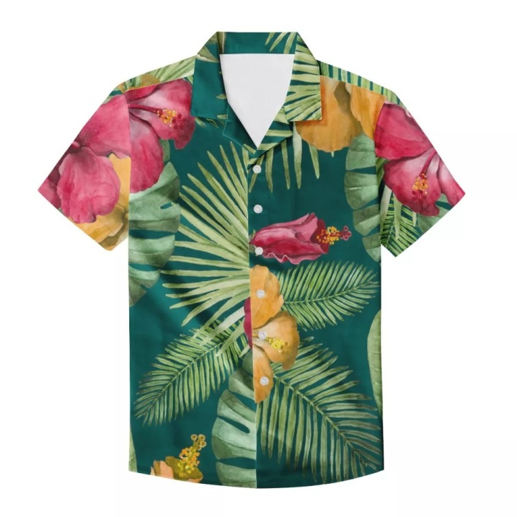 Printed casual trend short-sleeved shirt