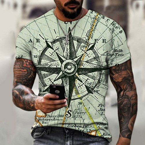 Printed casual short-sleeved trend T-shirt