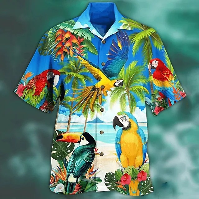 Printed casual trend short-sleeved shirt