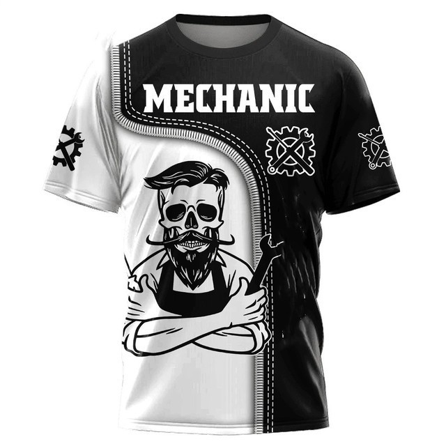 Digital print casual short-sleeved trend T-shirt